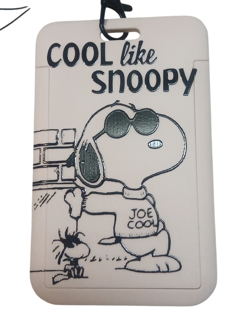 Peanuts -Last One NWT, Joe Cool & Woodstock  Lanyard, Adjustable Strap, See Thru